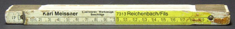 meiss1.jpg - Meterstab der Firma Karl Meissner, Eisenwaren - Werkzeuge - Beschläge, 7313 Reichenbach